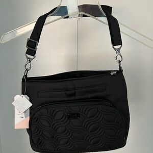 Lug Black Quilted Crossbody Bag
